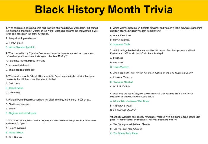 Black pop culture trivia questions and answers